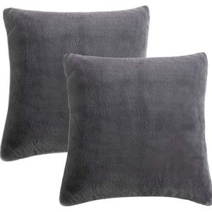 Morgan Home Fashions 2-Pack Faux Fur Luxury Pillow 18" X 18"